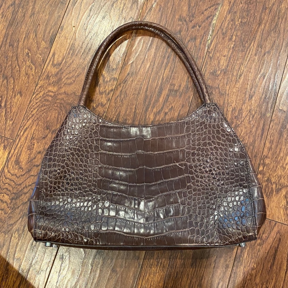 Ann Taylor Vintage style handbag chocolat croco